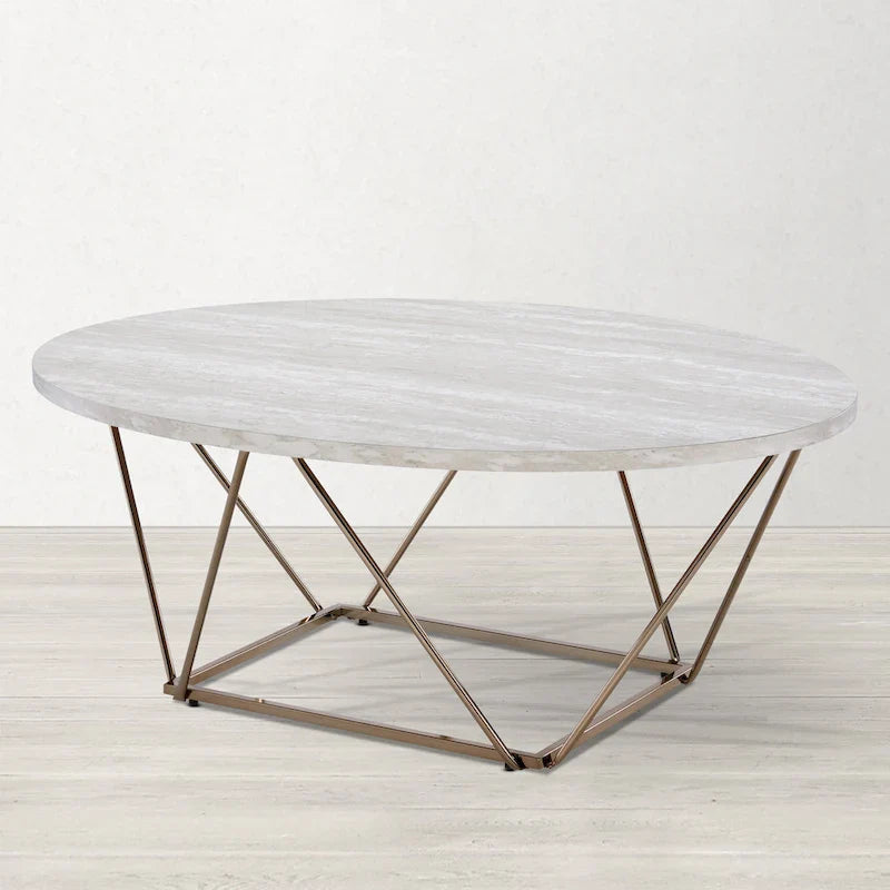 Table basse Steve Silver Ravine avec plateau en marbre