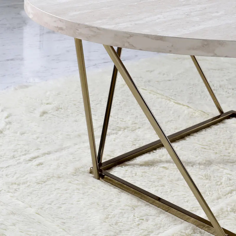 Table basse Steve Silver Ravine avec plateau en marbre