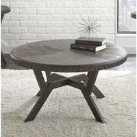 Table basse industrielle Steve Silver Avilla en bois gris et métal