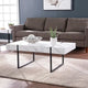 Table basse moderne Kiernan en faux marbre par SEI Furniture