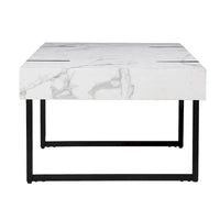 Table basse moderne Kiernan en faux marbre par SEI Furniture
