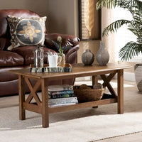 Table basse Ruanbay brun noyer Copper Grove