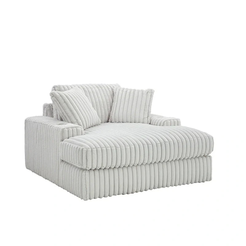 Méridienne Surdimensionnée Roundhill Furniture Azulu, avec Porte-Gobelets et Chargement USB