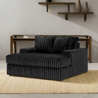 Méridienne Surdimensionnée Roundhill Furniture Azulu, avec Porte-Gobelets et Chargement USB