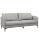 Canapé causeuse moderne de 76 po avec pieds en métal, gris
