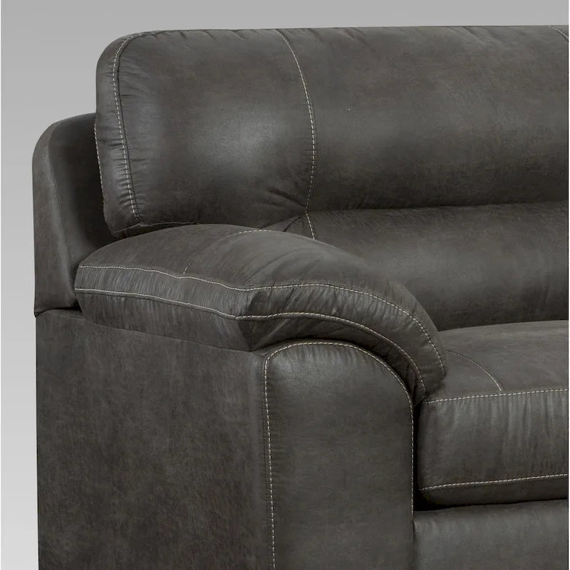 Canapé Sectionnel Roundhill Furniture Tirana Contemporain en Tissu à Accoudoirs Garnis en Sequoia Ash
