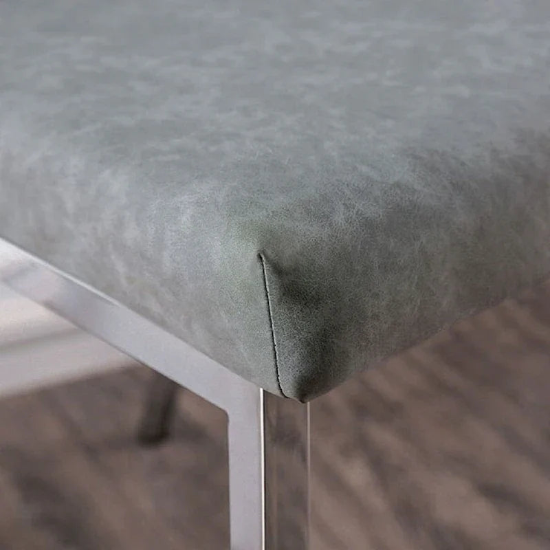 Ensemble de 2 chaises de salle à manger en acrylique, similicuir et métal