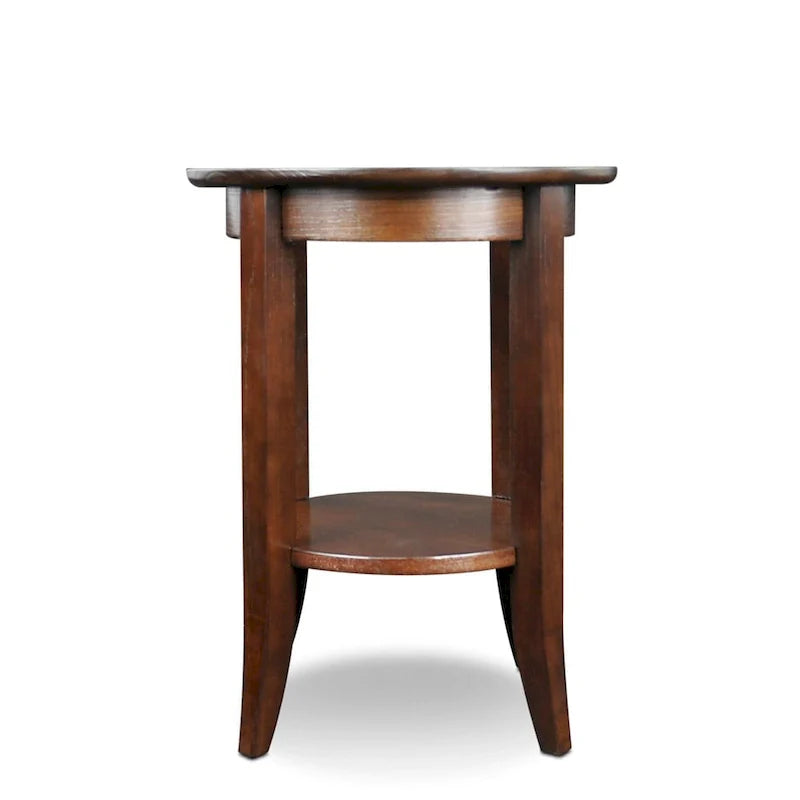 Table d'appoint ronde en chêne massif Halesia Copper Grove