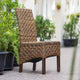 Chaise de salle à manger Manila en abaca tressé/acajou (lot de 2)