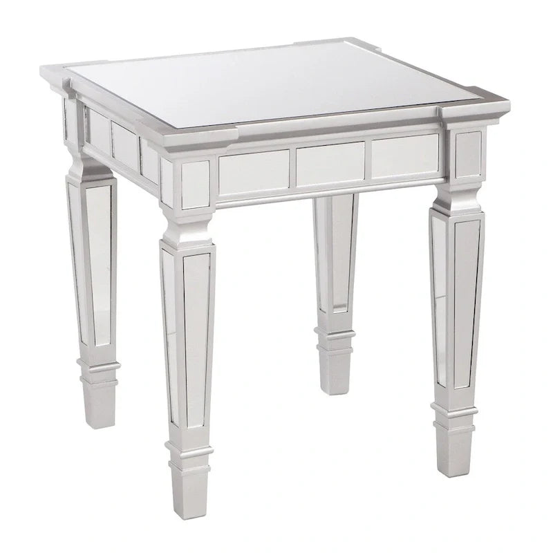 Table d'appoint carrée miroir SEI Furniture Olivia Glam