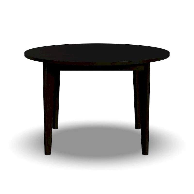Table à manger ronde en bois noir Brentwood