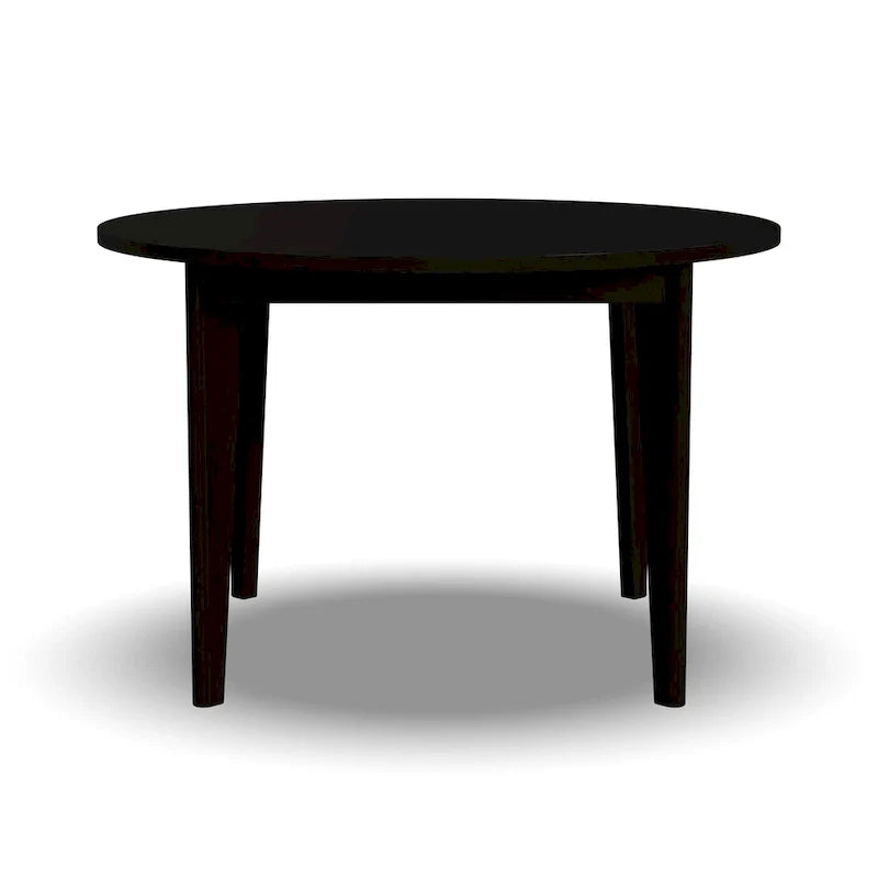 Table à manger ronde en bois noir Brentwood