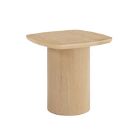 Table d'appoint Edo moderne en chêne par iNSPIRE Q avec pied colonne robuste
