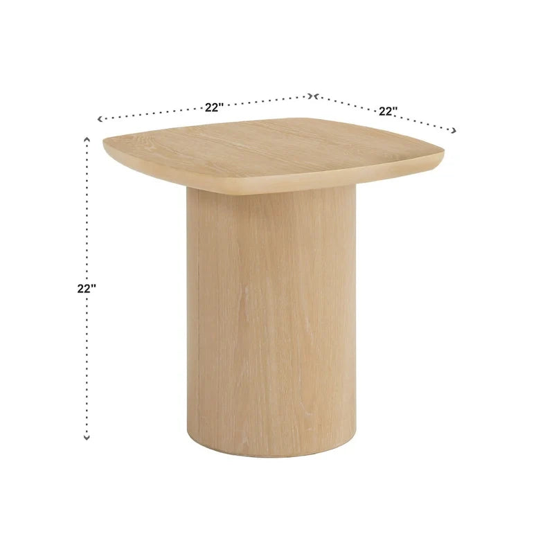 Table d'appoint Edo moderne en chêne par iNSPIRE Q avec pied colonne robuste