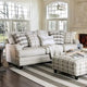 Canapé rembourré en tissu de lin gris de transition Zito par Furniture of America