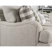 Canapé rembourré en tissu de lin gris de transition Zito par Furniture of America