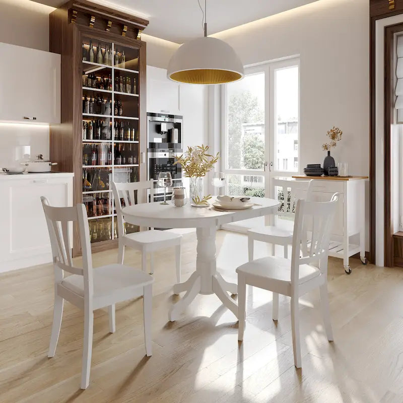 Table à manger ovale extensible à piédestal Dilon