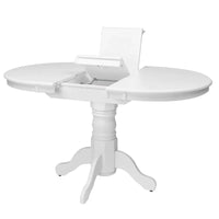Table à manger ovale extensible à piédestal Dilon
