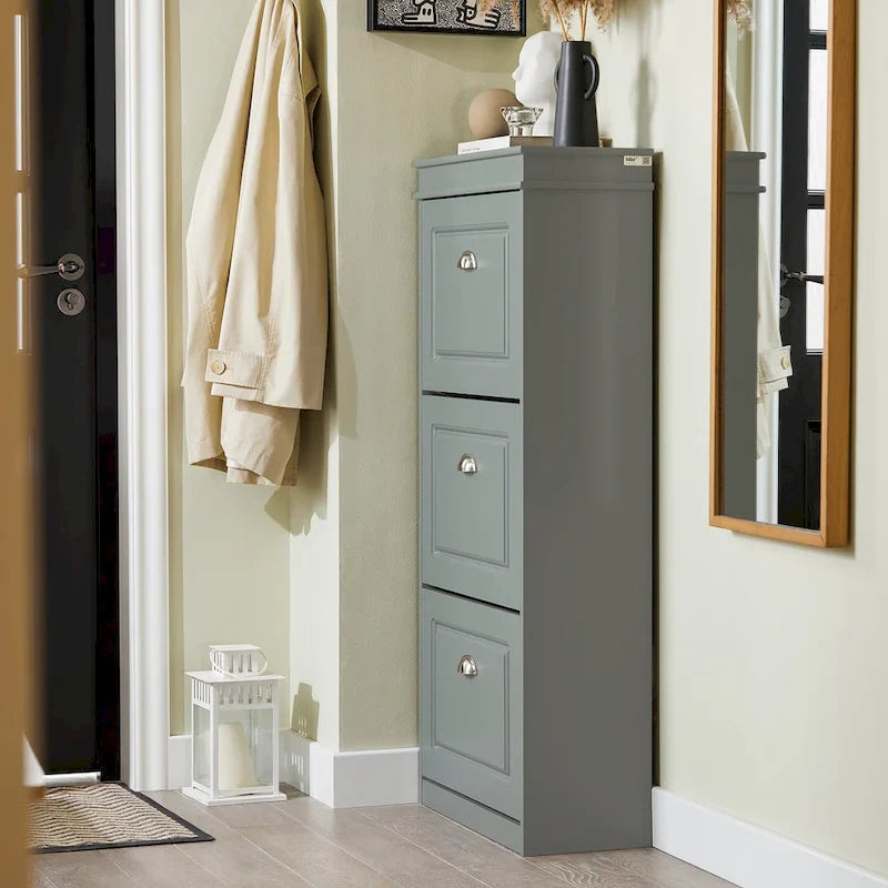 SoBuy FSR94-W, Meuble à Chaussures Commode de Rangement à 3 Tiroirs Étagère à Chaussures