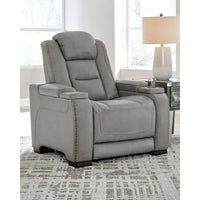 Fauteuil Inclinable Électrique Contemporain The Man-Den avec Appui-Tête Réglable, Gris Tourterelle