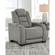 Fauteuil Inclinable Électrique Contemporain The Man-Den avec Appui-Tête Réglable, Gris Tourterelle