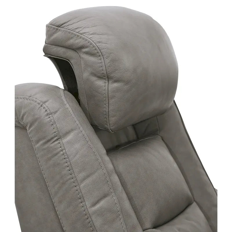 Fauteuil Inclinable Électrique Contemporain The Man-Den avec Appui-Tête Réglable, Gris Tourterelle