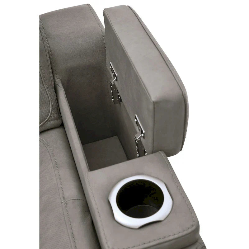 Fauteuil Inclinable Électrique Contemporain The Man-Den avec Appui-Tête Réglable, Gris Tourterelle