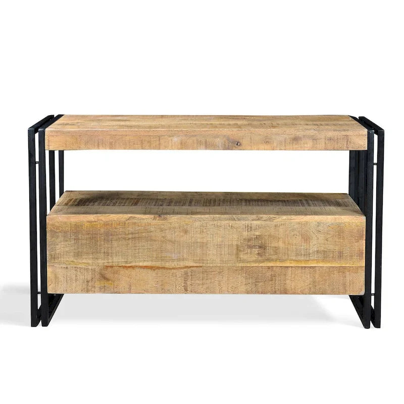 Meuble TV Timbergirl en bois recyclé avec tiroirs doubles - 40x16x24