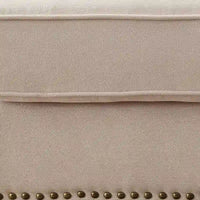Canapé Sectionnel Riti Transitionnel Rembourré en Tissu Beige avec Clous Décoratifs par Furniture of America