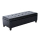 Banc Ottoman de rangement capitonné en cuir synthétique HomCom 51 - 19*50.25*16