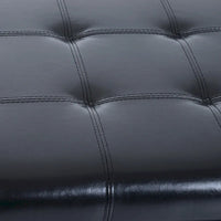 Banc Ottoman de rangement capitonné en cuir synthétique HomCom 51 - 19*50.25*16
