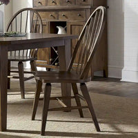 Chaise d'appoint The Gray Barn Hearthstone Ridge tabac à dossier Windsor (lot de 2)