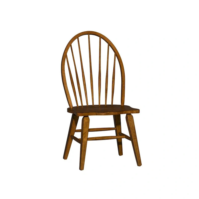 Chaise d'appoint The Gray Barn Hearthstone Ridge tabac à dossier Windsor (lot de 2)