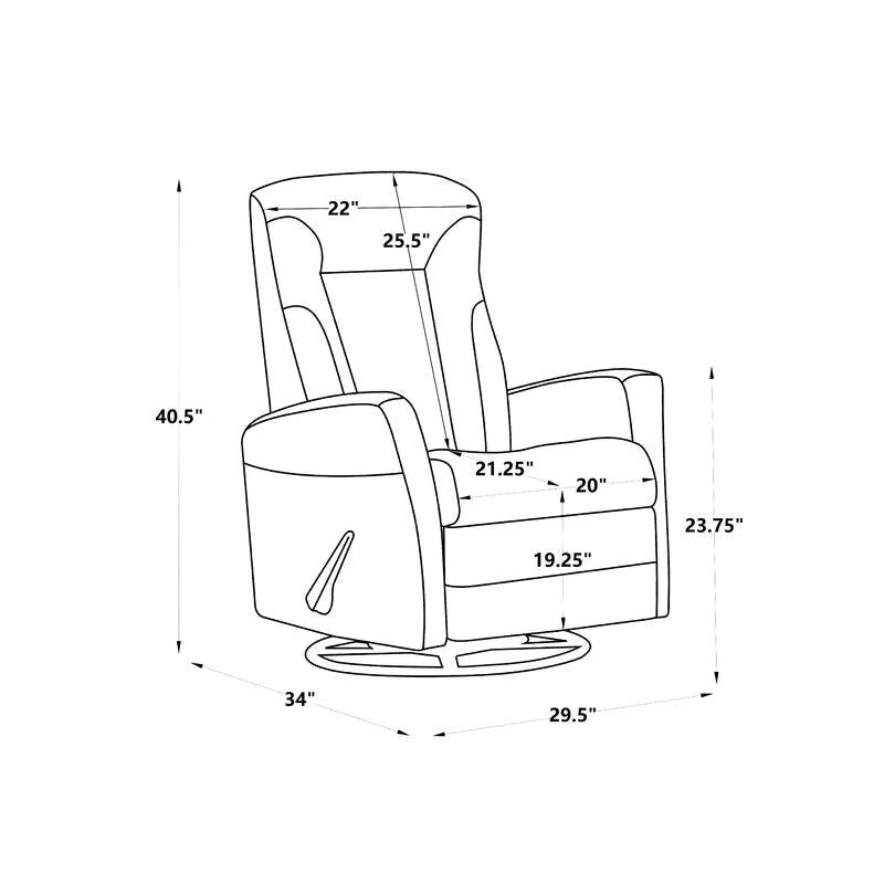 Fauteuil inclinable à bascule pivotant, fauteuil inclinable d'appoint