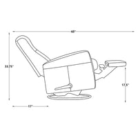 Fauteuil inclinable à bascule pivotant, fauteuil inclinable d'appoint