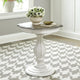 Table d'appoint ronde blanc antique Magnolia Manor