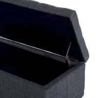 Banc pouf de rangement capitonné en tissu Copper Grove Turnbull de 42 pouces