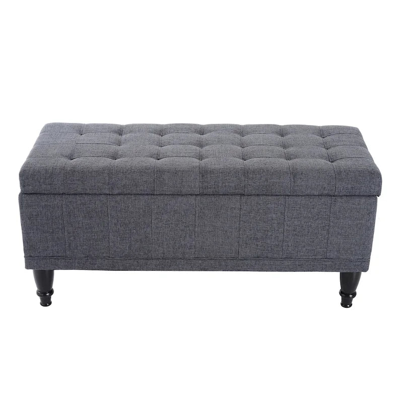 Banc pouf de rangement capitonné en tissu Copper Grove Turnbull de 42 pouces