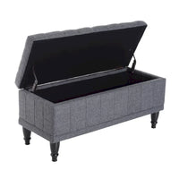 Banc pouf de rangement capitonné en tissu Copper Grove Turnbull de 42 pouces