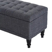 Banc pouf de rangement capitonné en tissu Copper Grove Turnbull de 42 pouces