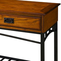 Table de canapé en chêne vieilli style artisan moderne par Homestyles