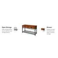 Table de canapé en chêne vieilli style artisan moderne par Homestyles