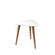 Table d'appoint triangulaire haute Utopia 19.88 avec pieds évasés en bois