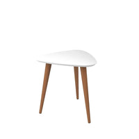 Table d'appoint triangulaire haute Utopia 19.88 avec pieds évasés en bois