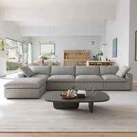 Canapés Forme L pour Salon, Canapé Sectionnel Modulable Convertible Moderne avec Housses de Coussins Amovibles