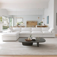 Canapés Forme L pour Salon, Canapé Sectionnel Modulable Convertible Moderne avec Housses de Coussins Amovibles