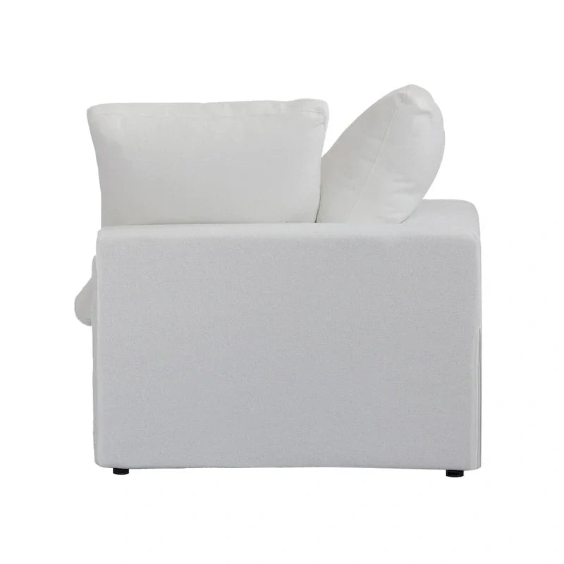 Canapés Forme L pour Salon, Canapé Sectionnel Modulable Convertible Moderne avec Housses de Coussins Amovibles