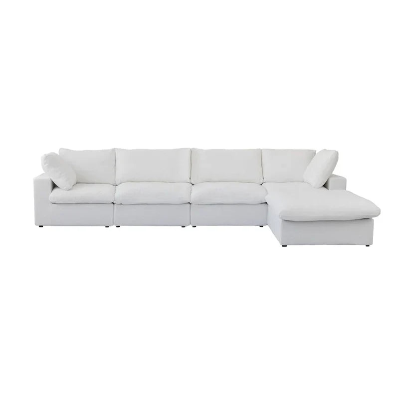Canapés Forme L pour Salon, Canapé Sectionnel Modulable Convertible Moderne avec Housses de Coussins Amovibles