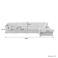 Canapés Forme L pour Salon, Canapé Sectionnel Modulable Convertible Moderne avec Housses de Coussins Amovibles
