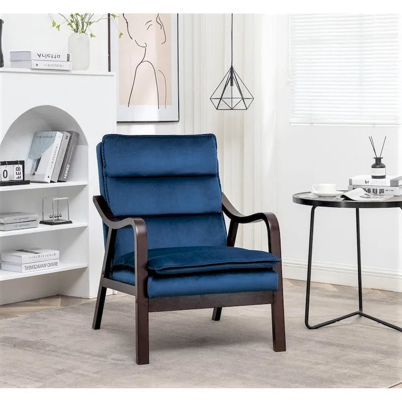 Fauteuil en velours Clovis 24.8, style moderne du milieu du siècle